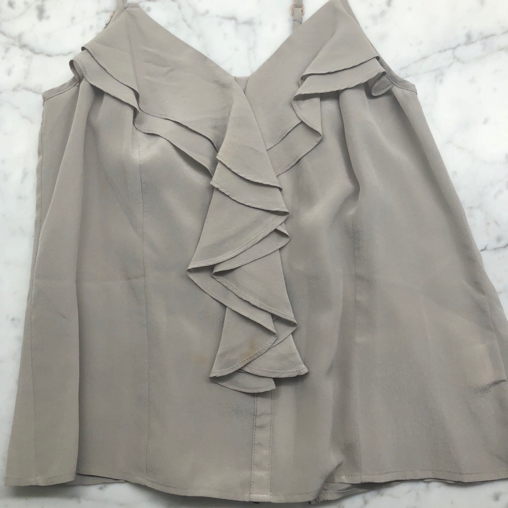 Silence + Noise urban outfitters silk ruffle top